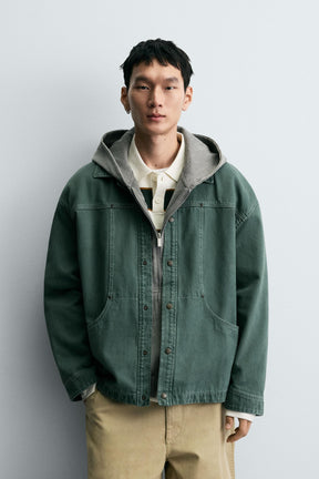 WASHED STRUCTURED OVERSHIRT - Image 2