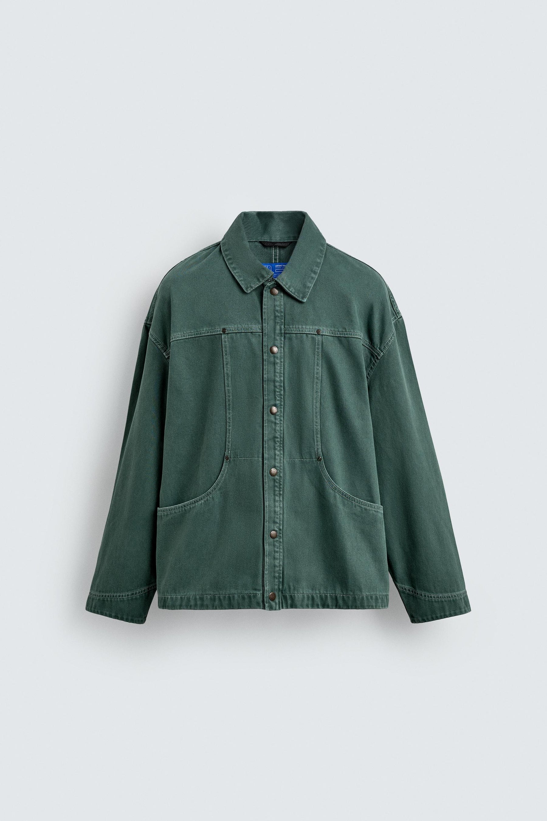 WASHED STRUCTURED OVERSHIRT - Image 7