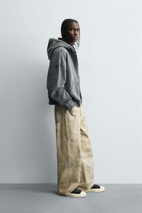 FADED PRINT BAGGY FIT TROUSERS - Image 4
