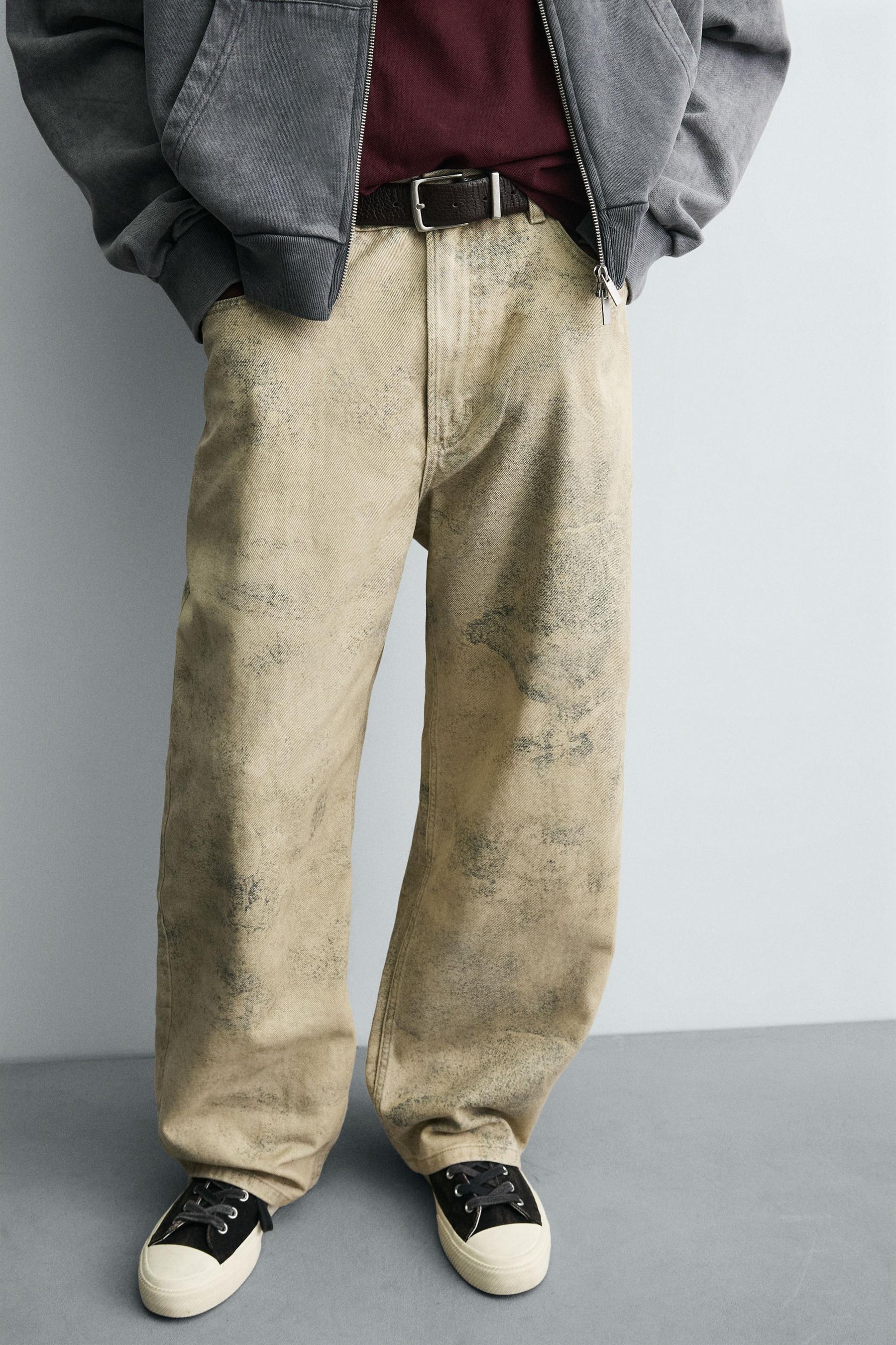 FADED PRINT BAGGY FIT TROUSERS - Image 5