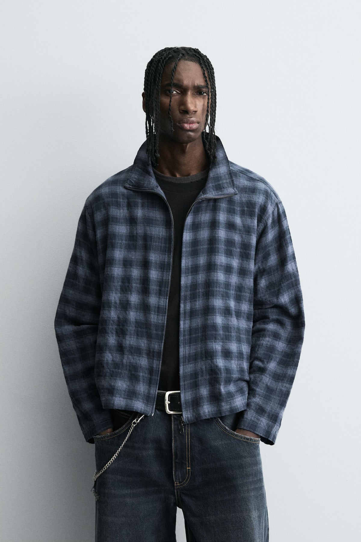 CHECK ZIP-UP SHIRT - Image 2
