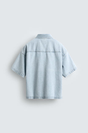 LIGHT DENIM POLO SHIRT - Image 7