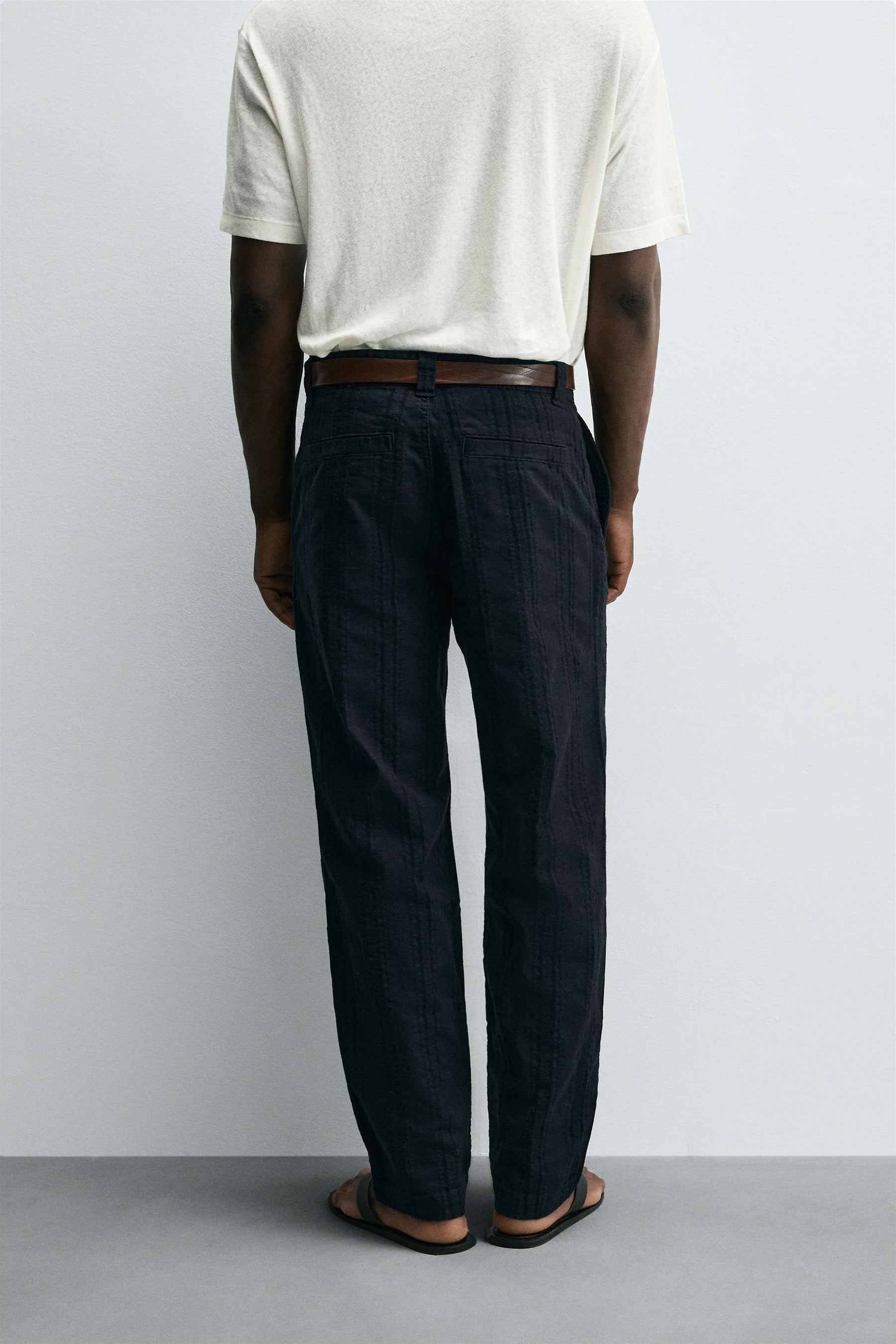 STRIPED JACQUARD TROUSERS - Image 3