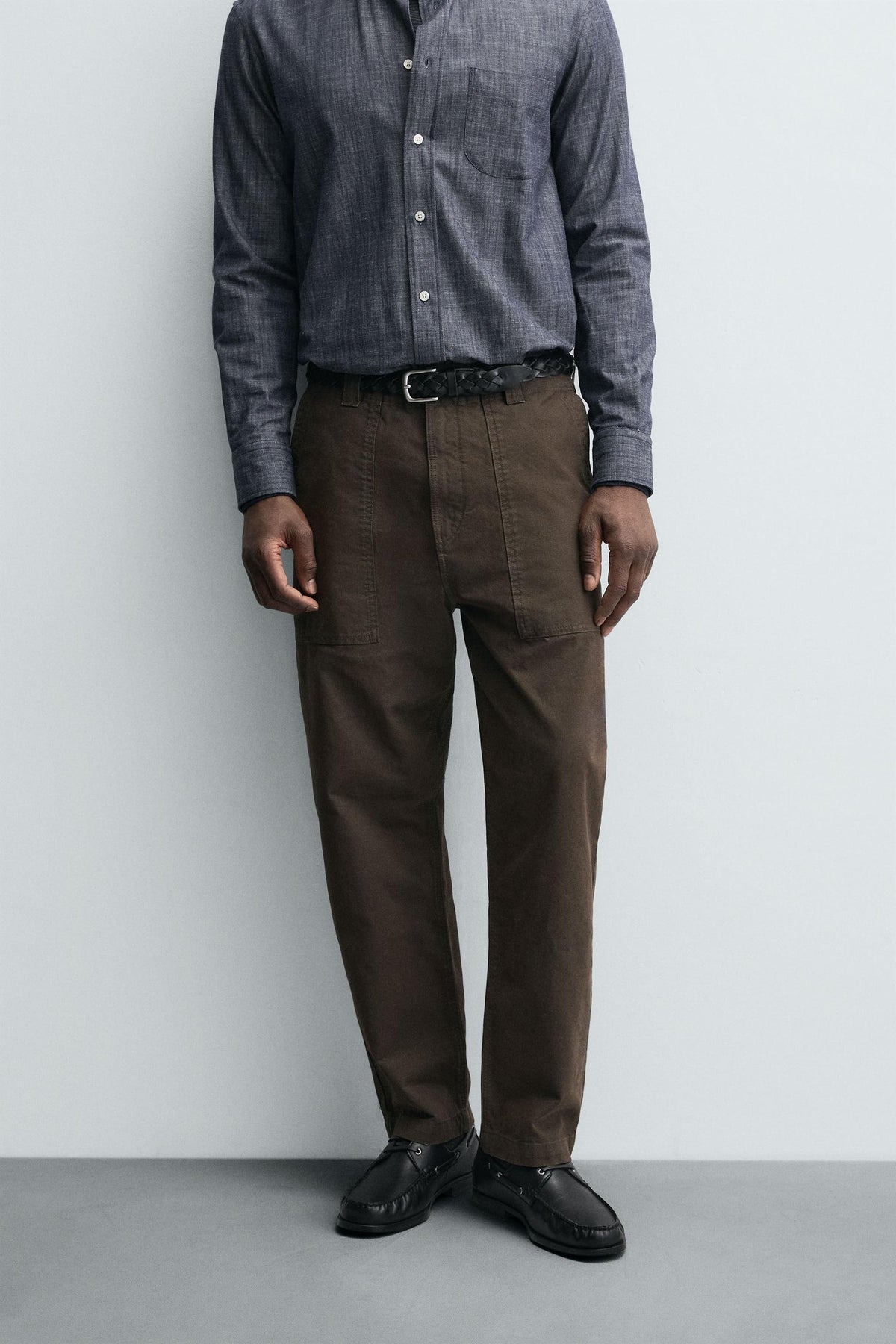 WASHED STRAIGHT-LEG TROUSERS - Image 2