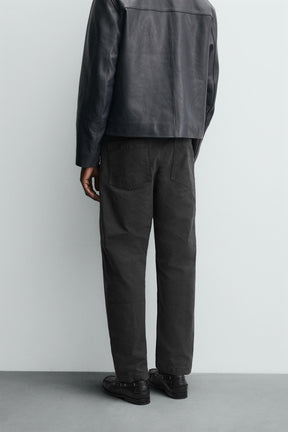 WASHED STRAIGHT-LEG TROUSERS - Image 3