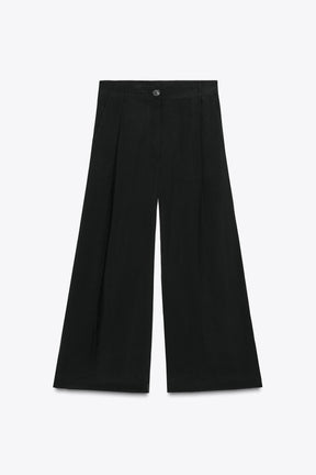 Cropped Darted Trousers
