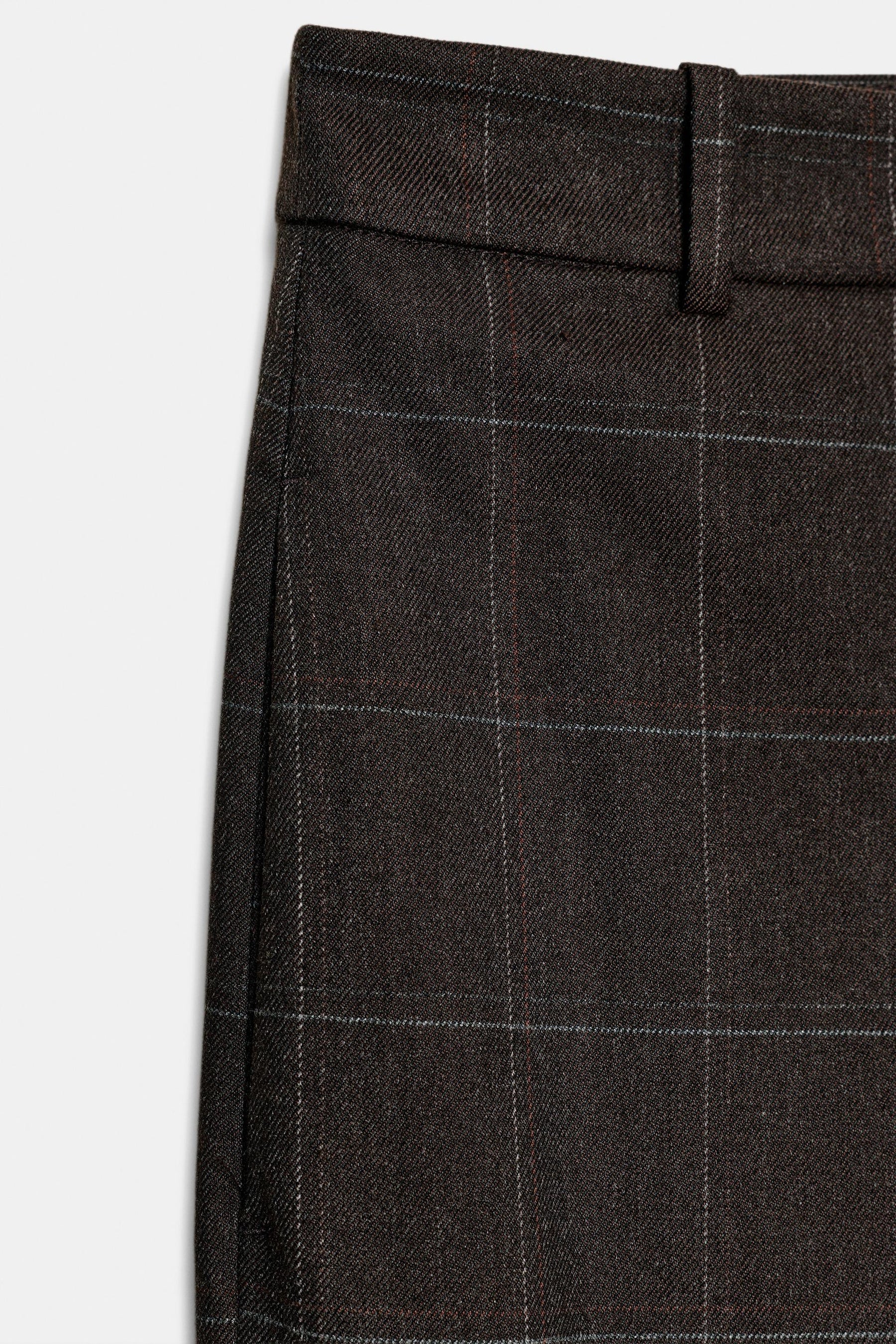 Pleated Check Skirt