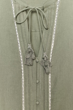 EMBROIDERED COTTON BLOUSE