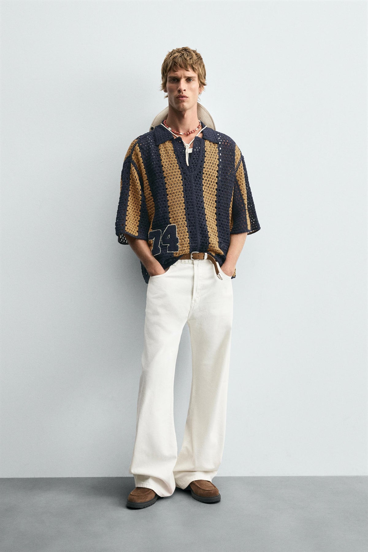 CROCHET PATCH SHIRT - Image 1