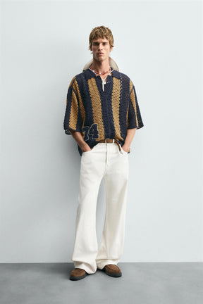 CROCHET PATCH SHIRT - Image 1