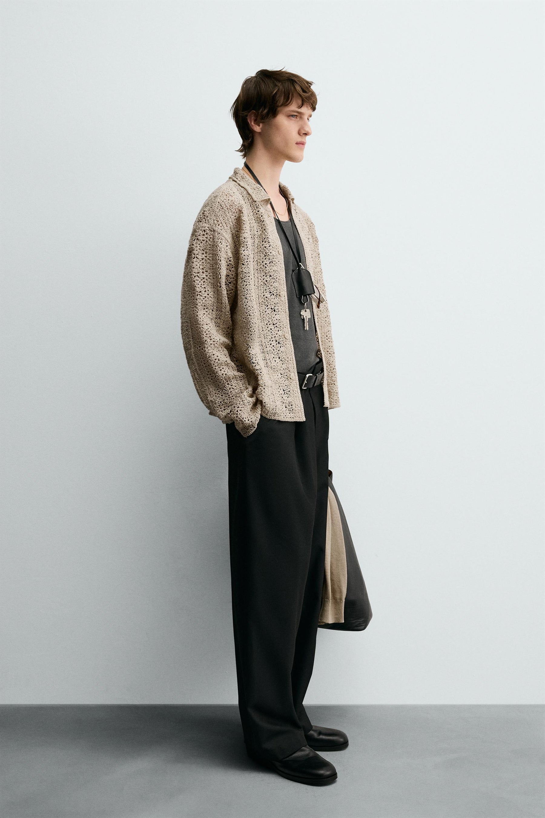 CROCHET TEXTURED OVERSHIRT - Image 4