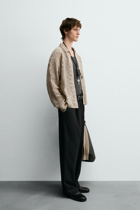 CROCHET TEXTURED OVERSHIRT - Image 4