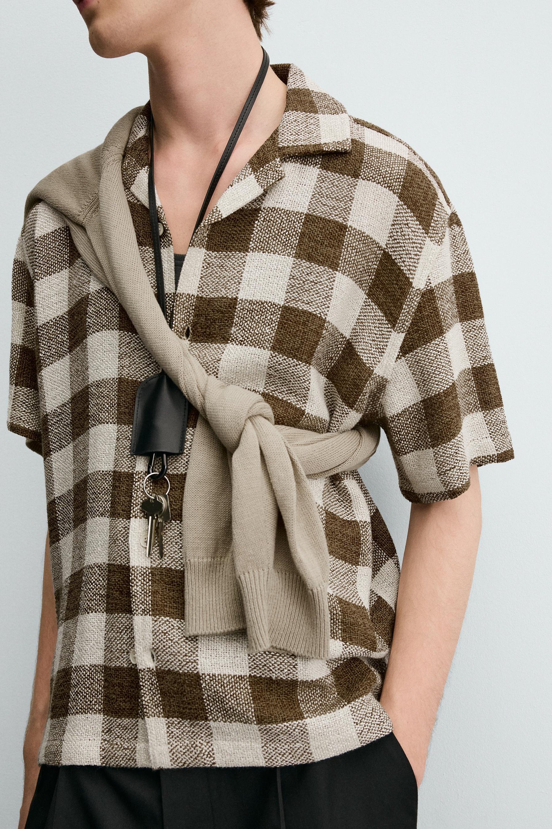 TEXTURED CHECK SHIRT - Image 7