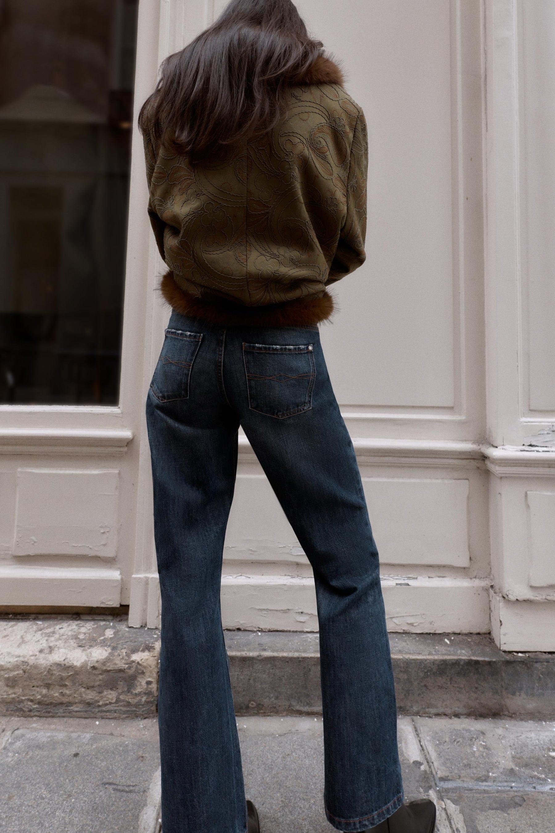 Low-Rise Bootcut Jeans