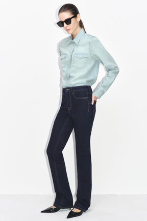 High-waist Bootcut Jeans