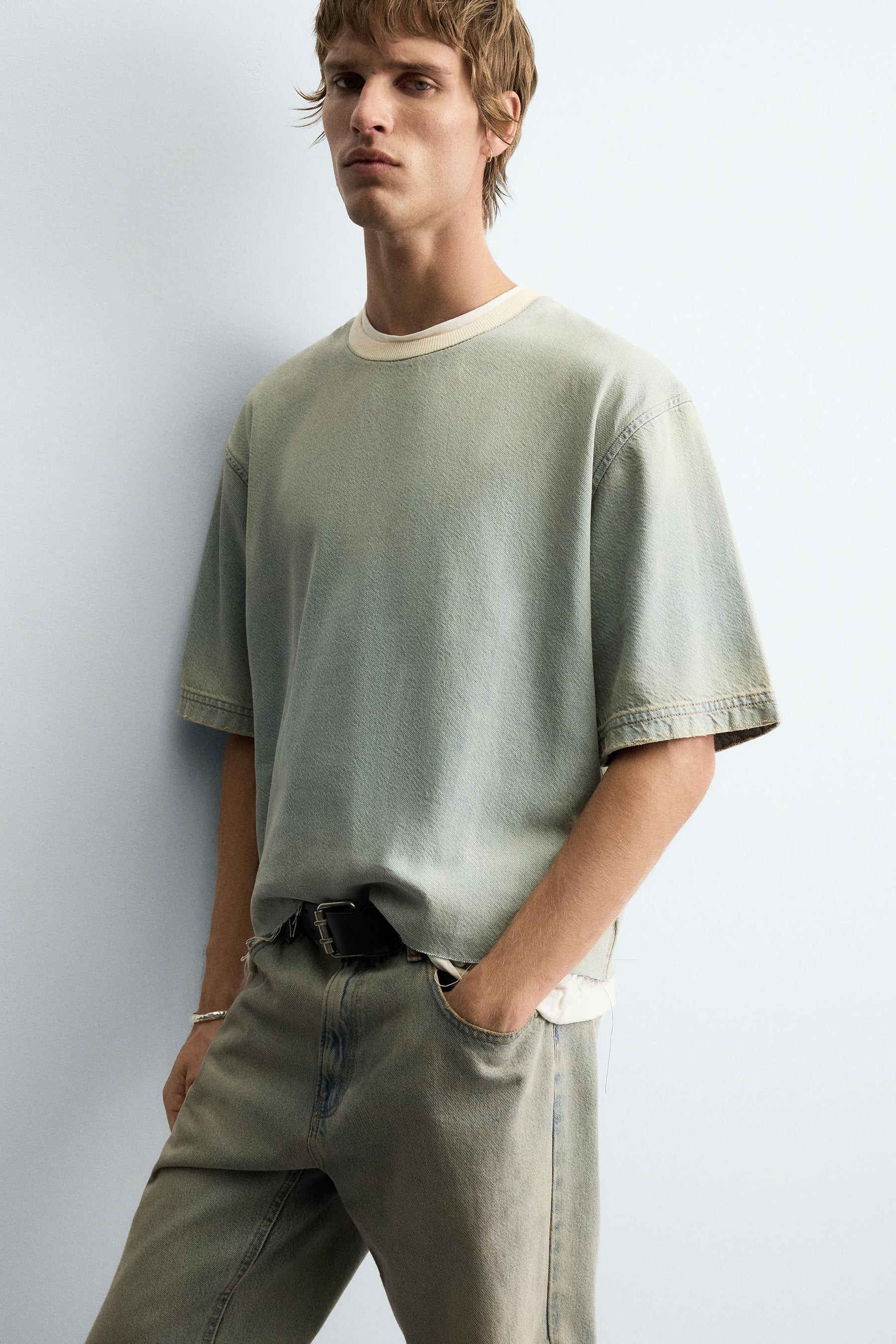 WASHED DENIM T-SHIRT - Image 7