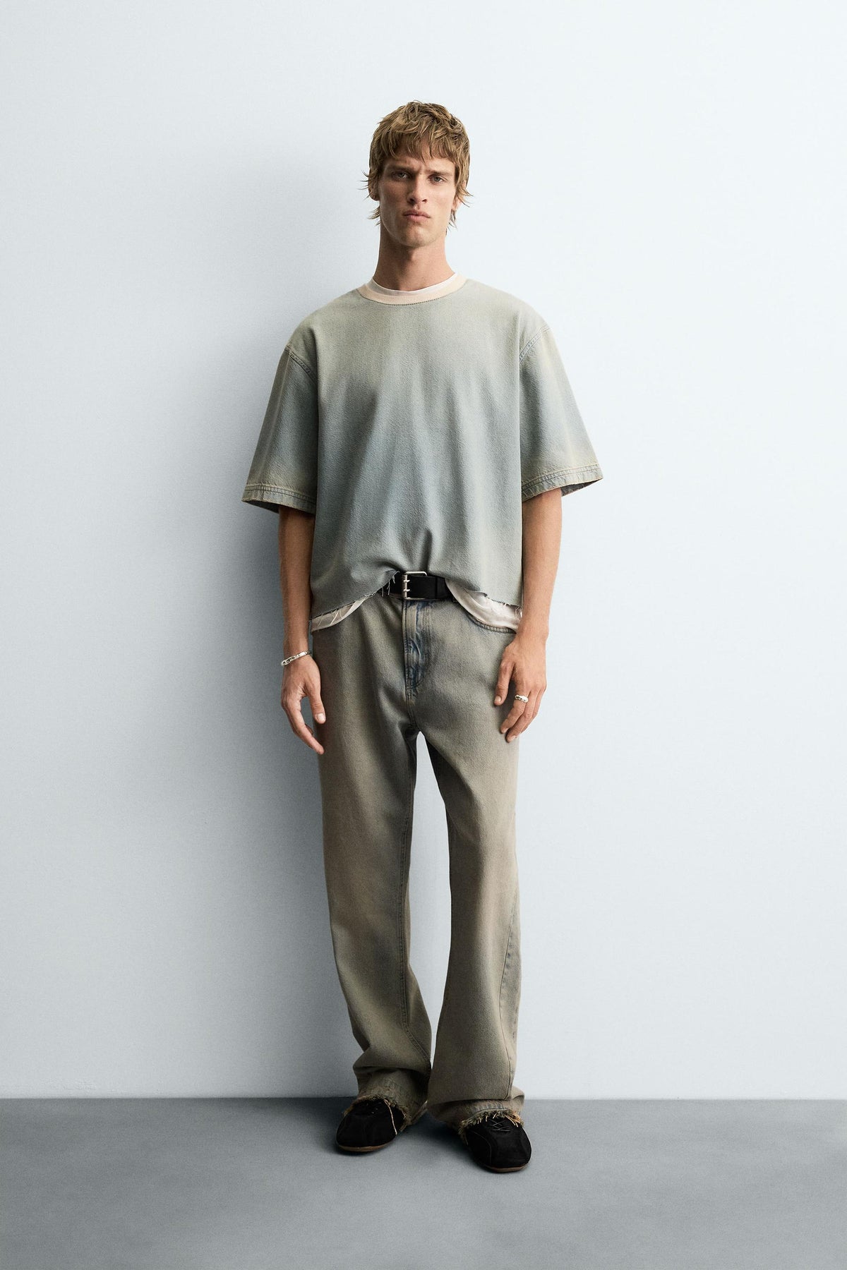 WASHED DENIM T-SHIRT - Image 1