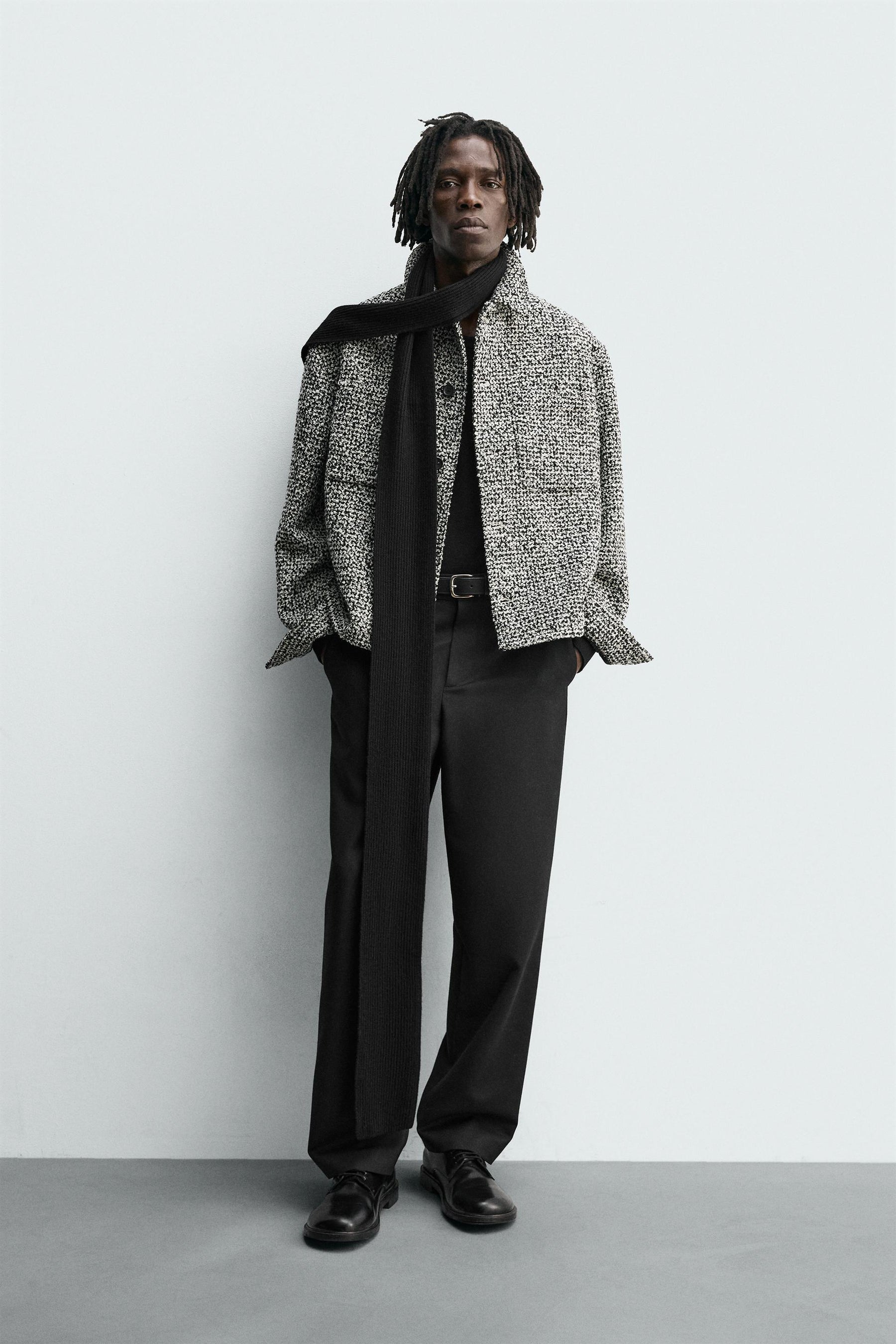 TEXTURED OVERSHIRT WITH POCKETS - Image 1