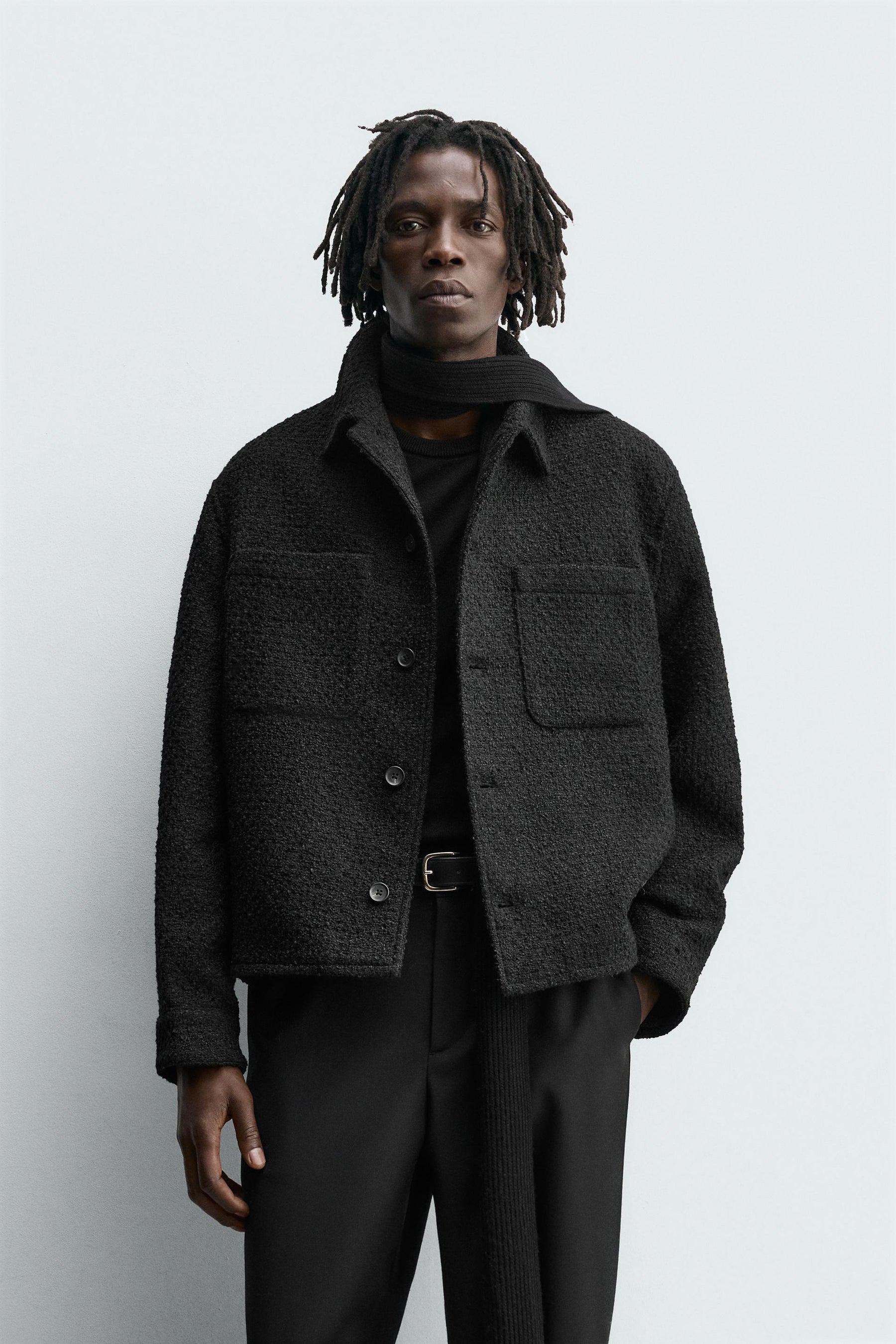 TEXTURED OVERSHIRT WITH POCKETS - Image 2