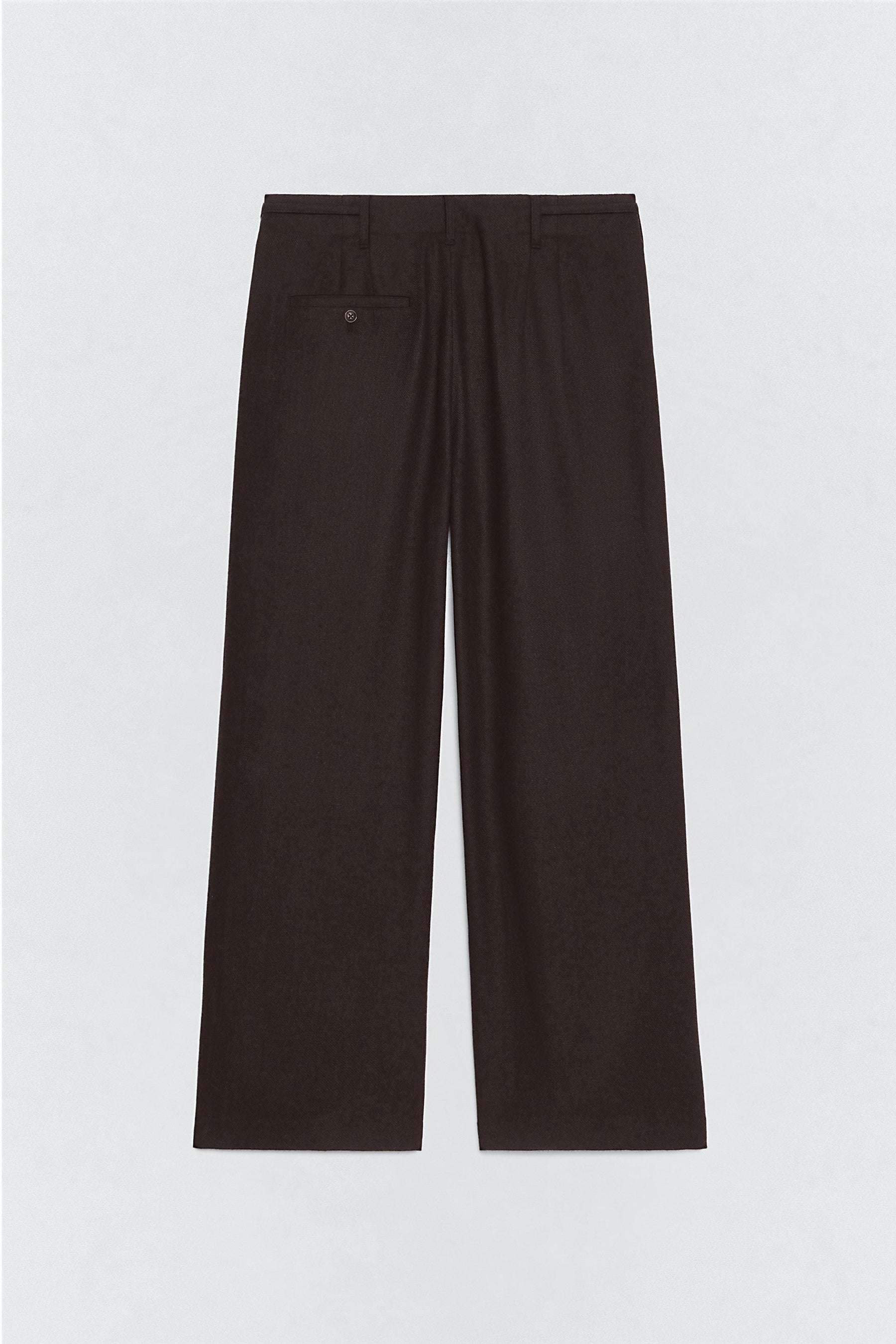 Pleated Flannel Trousers