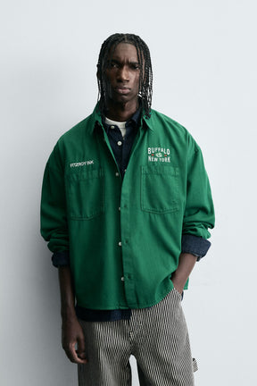 CONTRAST EMBROIDERY SHIRT - Image 2