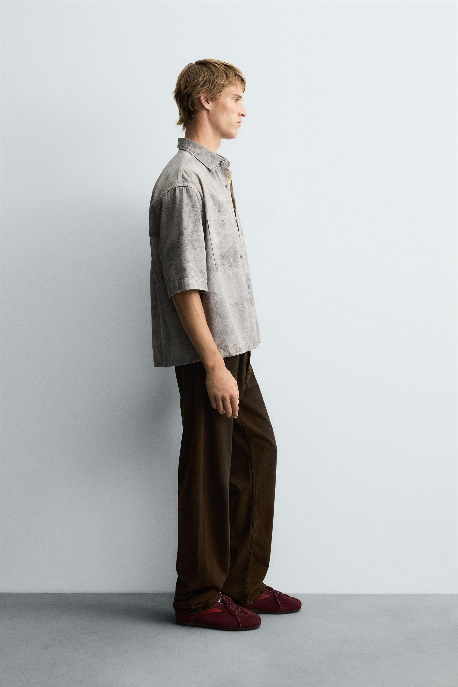 RELAXED FIT ABSTRACT PRINT SHIRT - Image 4