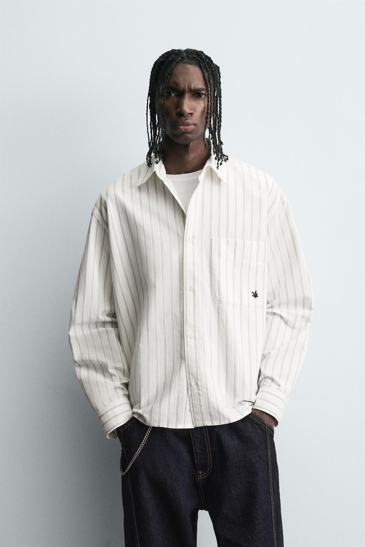 STRIPED SHIRT WITH POCKET - Image 2