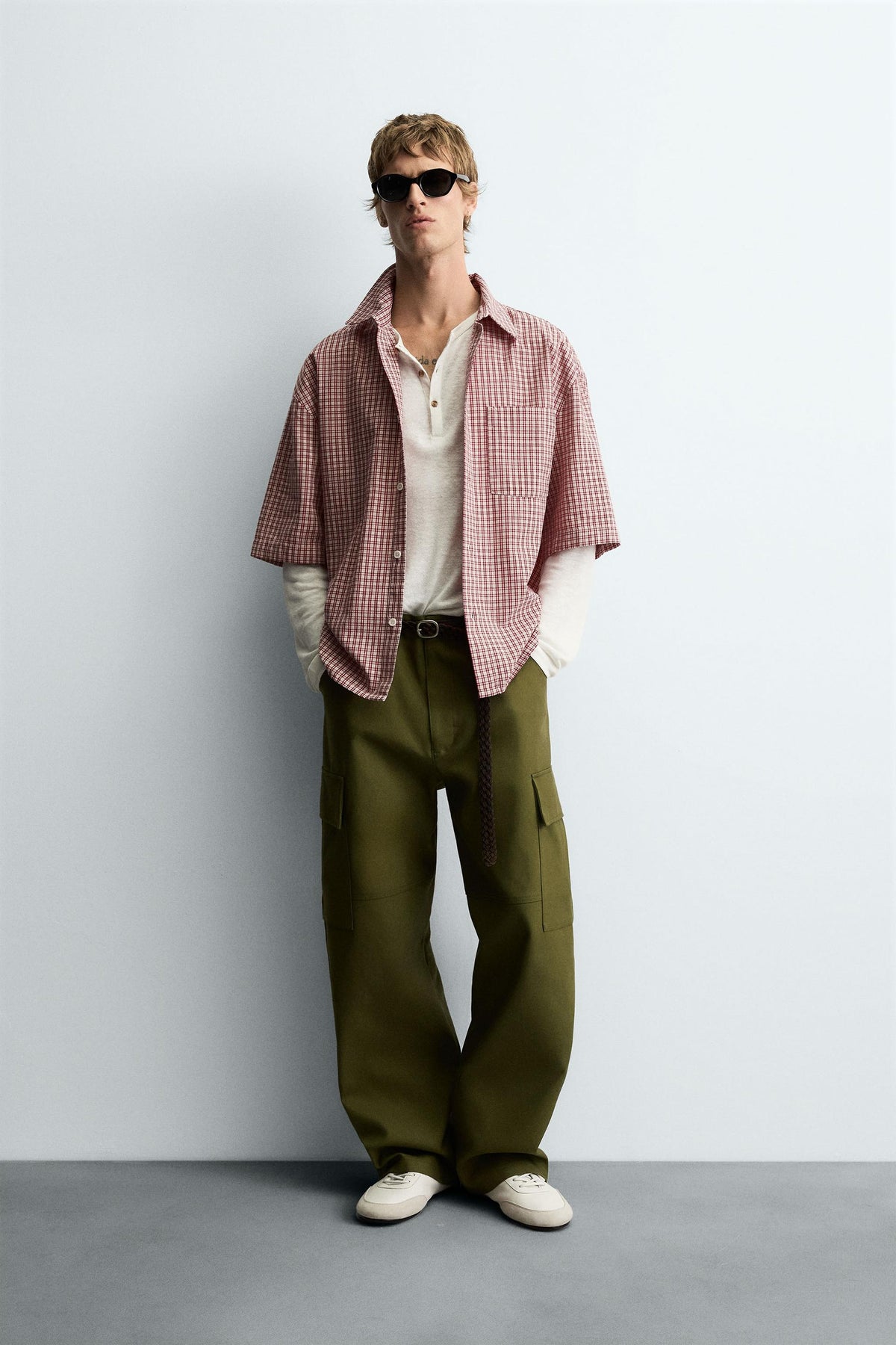 RELAXED FIT CHECK SHIRT - Image 1