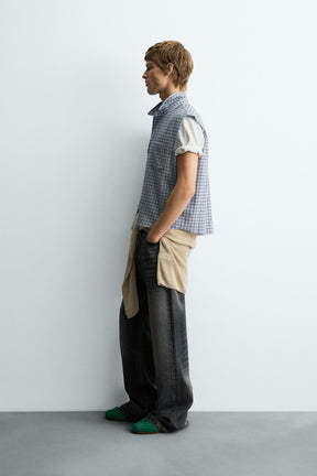 CROPPED FIT CHECK SHIRT - Image 4