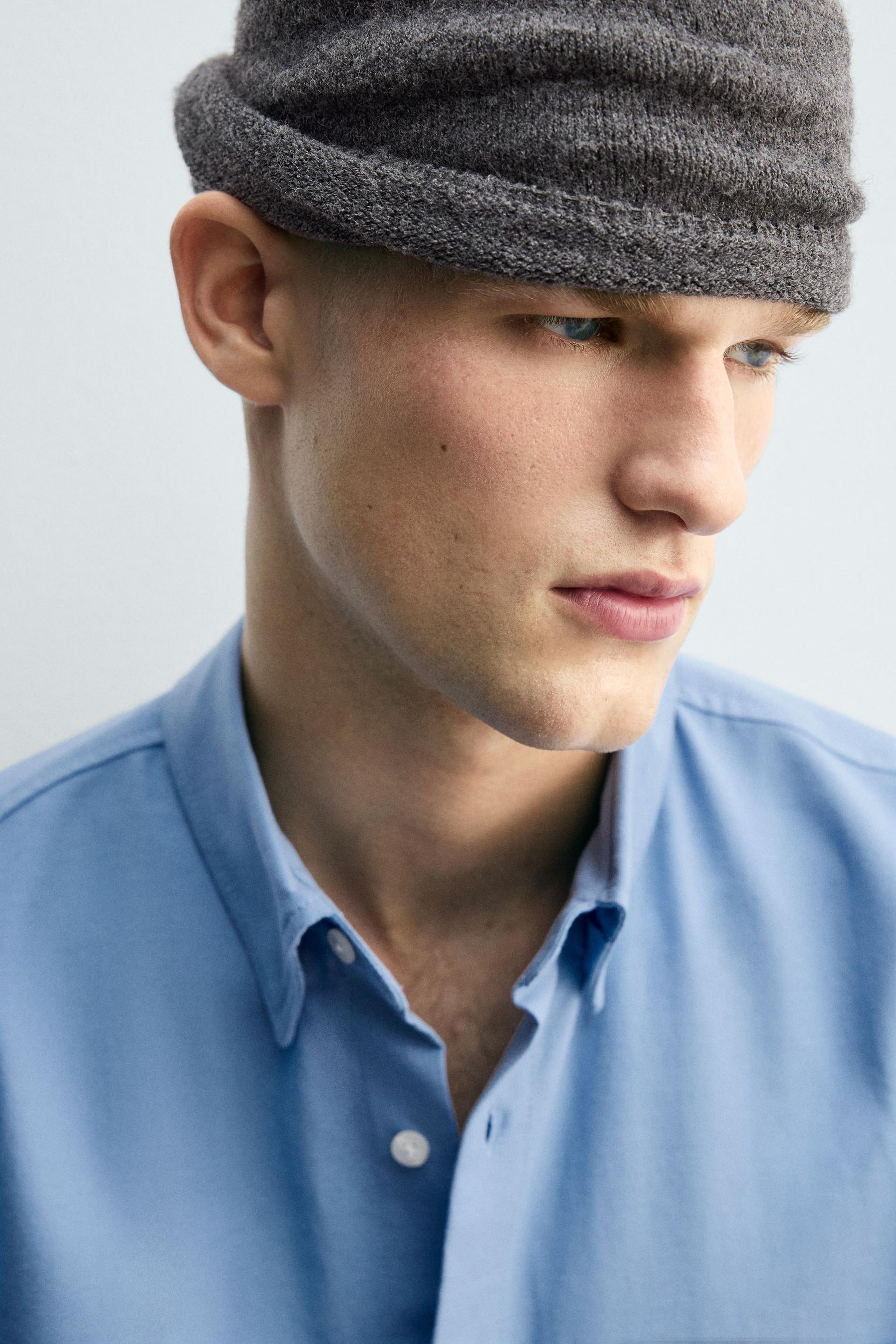 TEXTURED OXFORD SHIRT WITH POCKET - Image 6