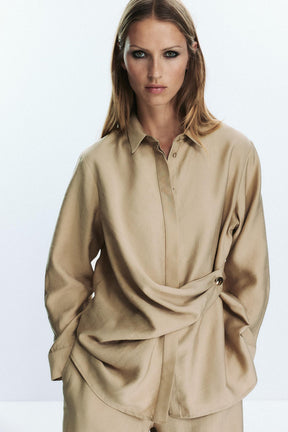 BUTTON WRAP SHIRT