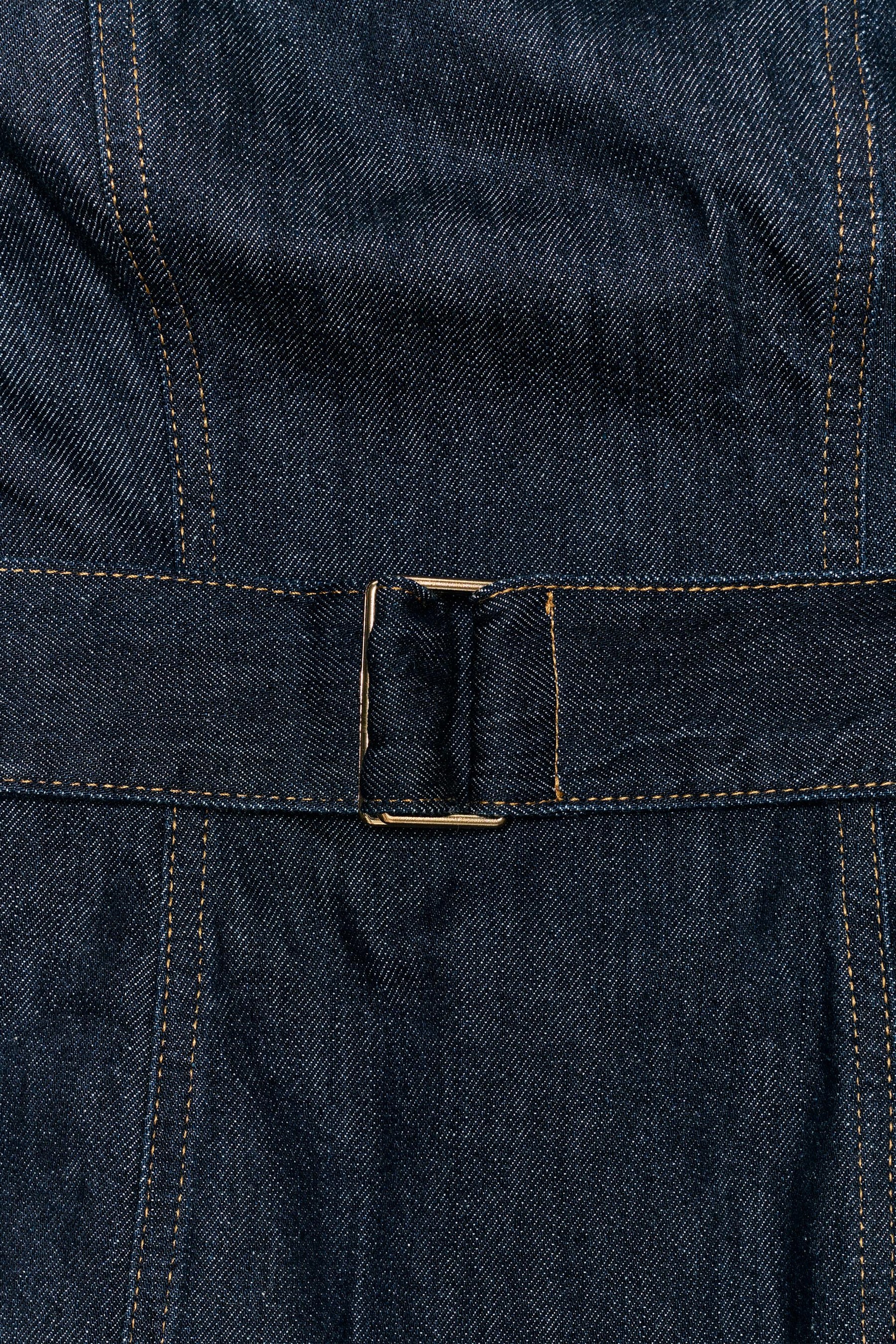 Denim Strapless Top with