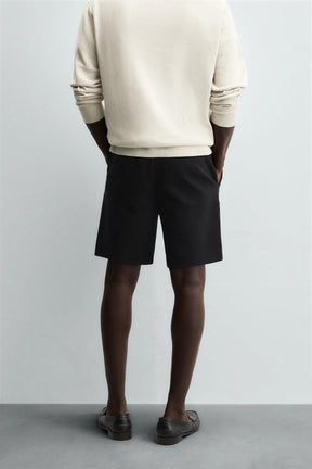 TEXTURED COMFORT BERMUDA SHORTS - Image 3