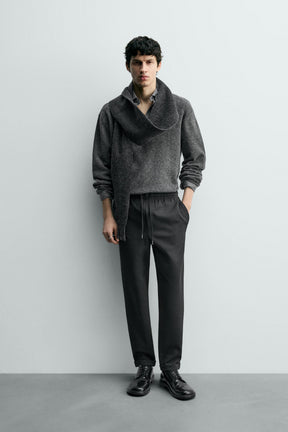 NON-IRON COMFORT JOGGER WAIST TROUSERS - Image 1