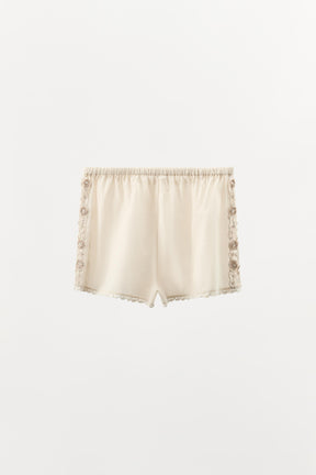 Embroidered Bead Shorts