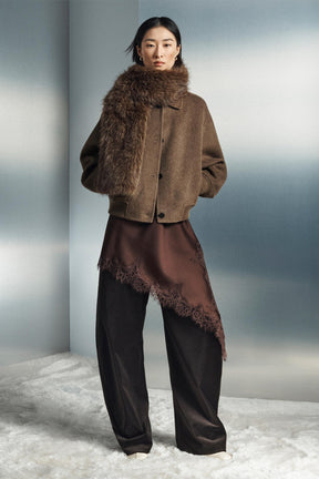 Wool Blend Bomber Jacket