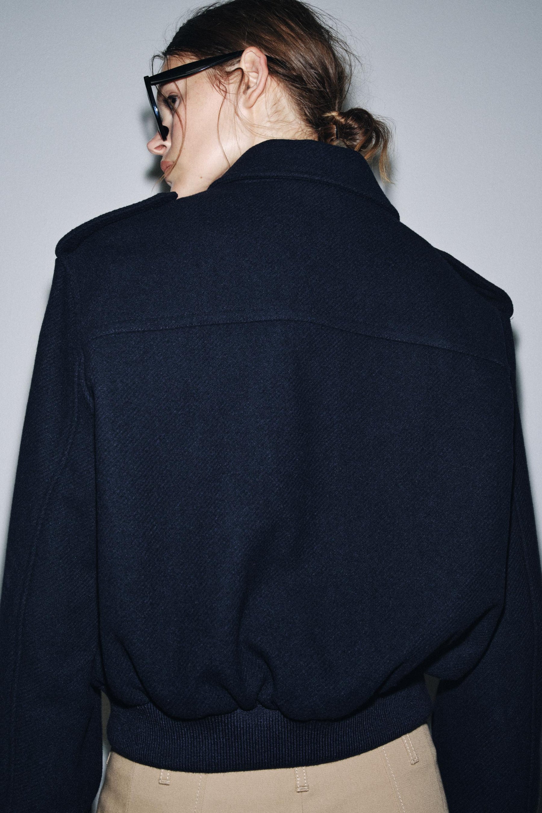 WOOL BLEND BOMBER JACKET ZW COLLECTION - Image 3