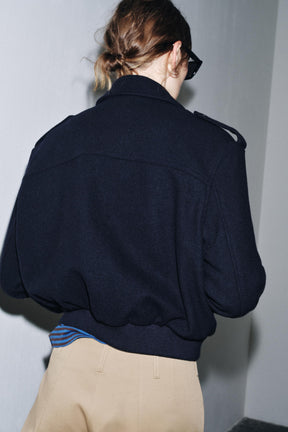 WOOL BLEND BOMBER JACKET ZW COLLECTION - Image 6