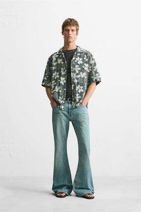 ABSTRACT FLORAL PRINT SHIRT - Image 1