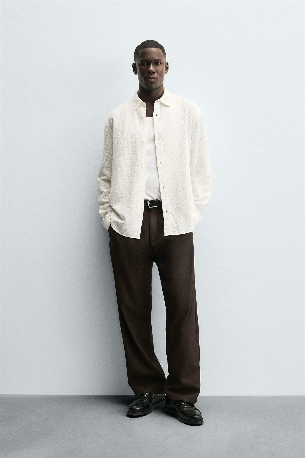 TEXTURED CHECK SHIRT - Image 1