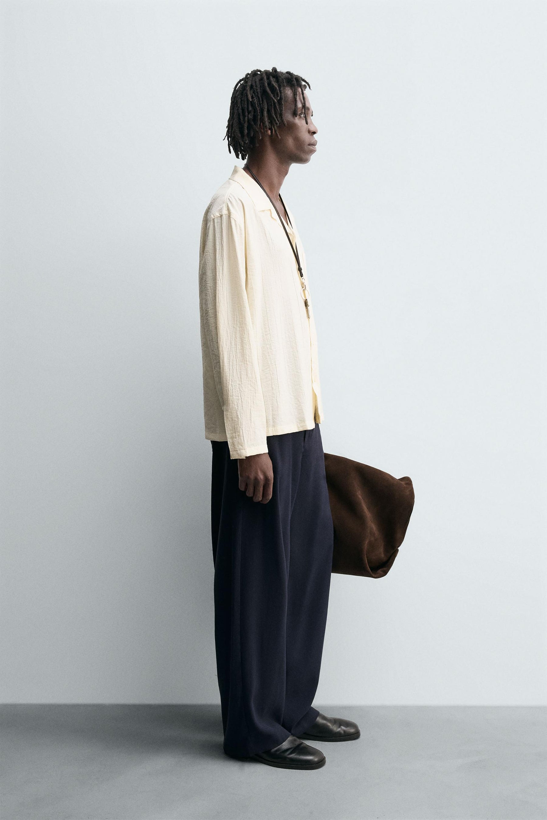 CREASED-EFFECT FLOWING SHIRT - Image 4