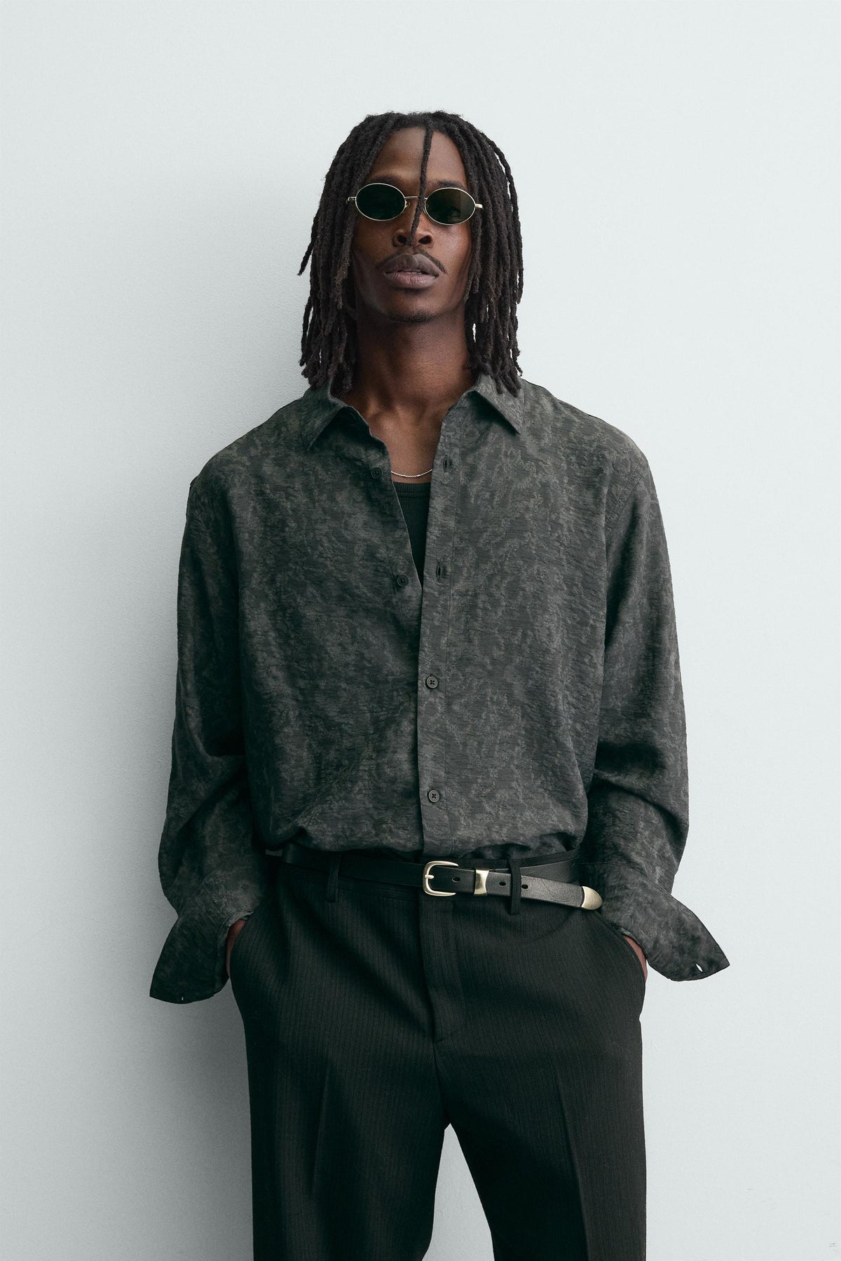 FLUID FLORAL JACQUARD SHIRT - Image 2