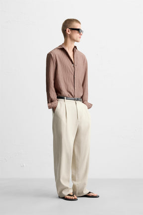 STRIPED FLOWING SHIRT - Image 4