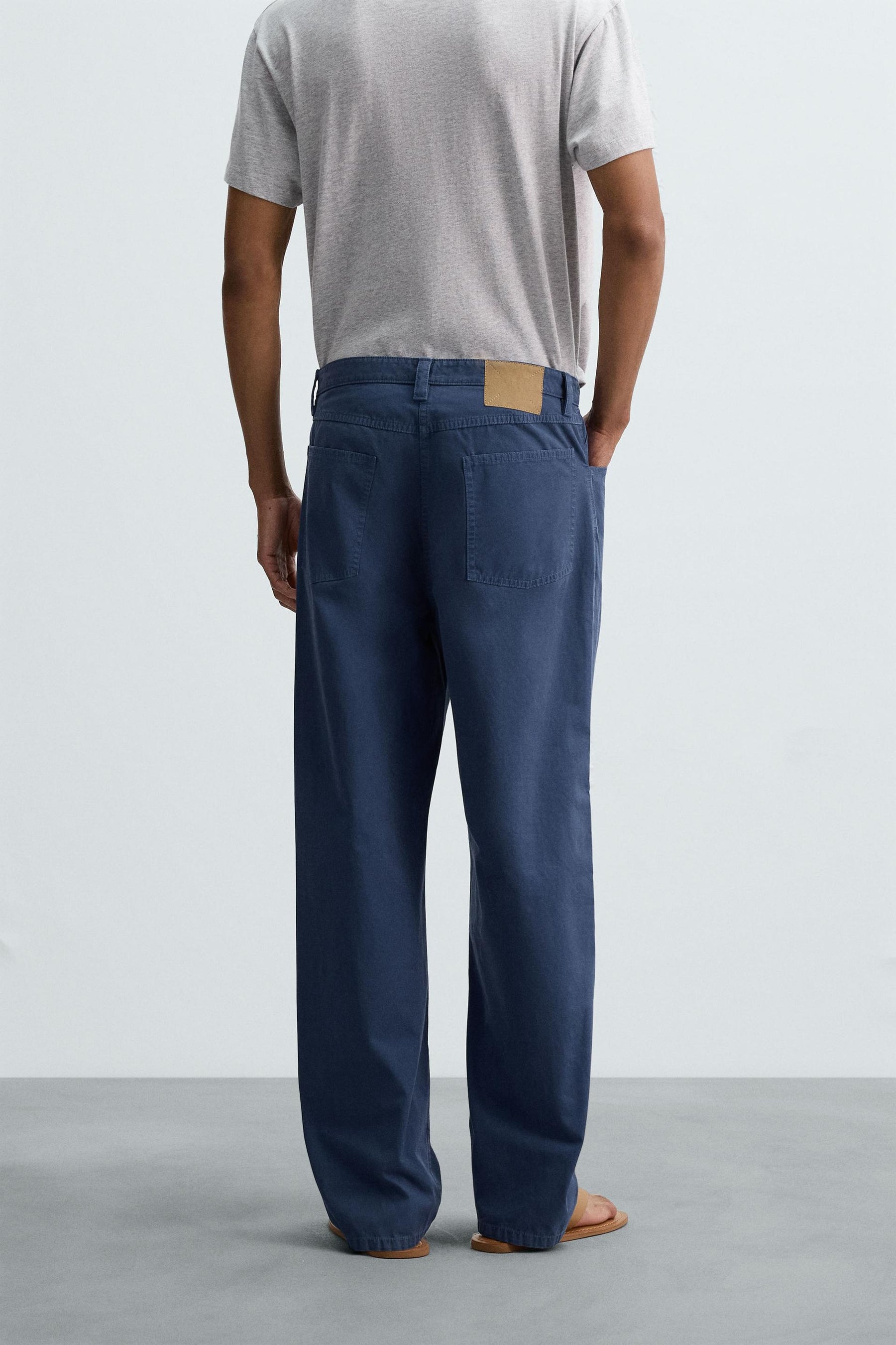 WASHED STRAIGHT-LEG TROUSERS - Image 3