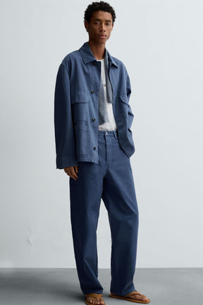 WASHED STRAIGHT-LEG TROUSERS - Image 5