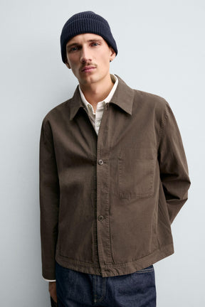WASHED REGULAR FIT OVERSHIRT - Image 6