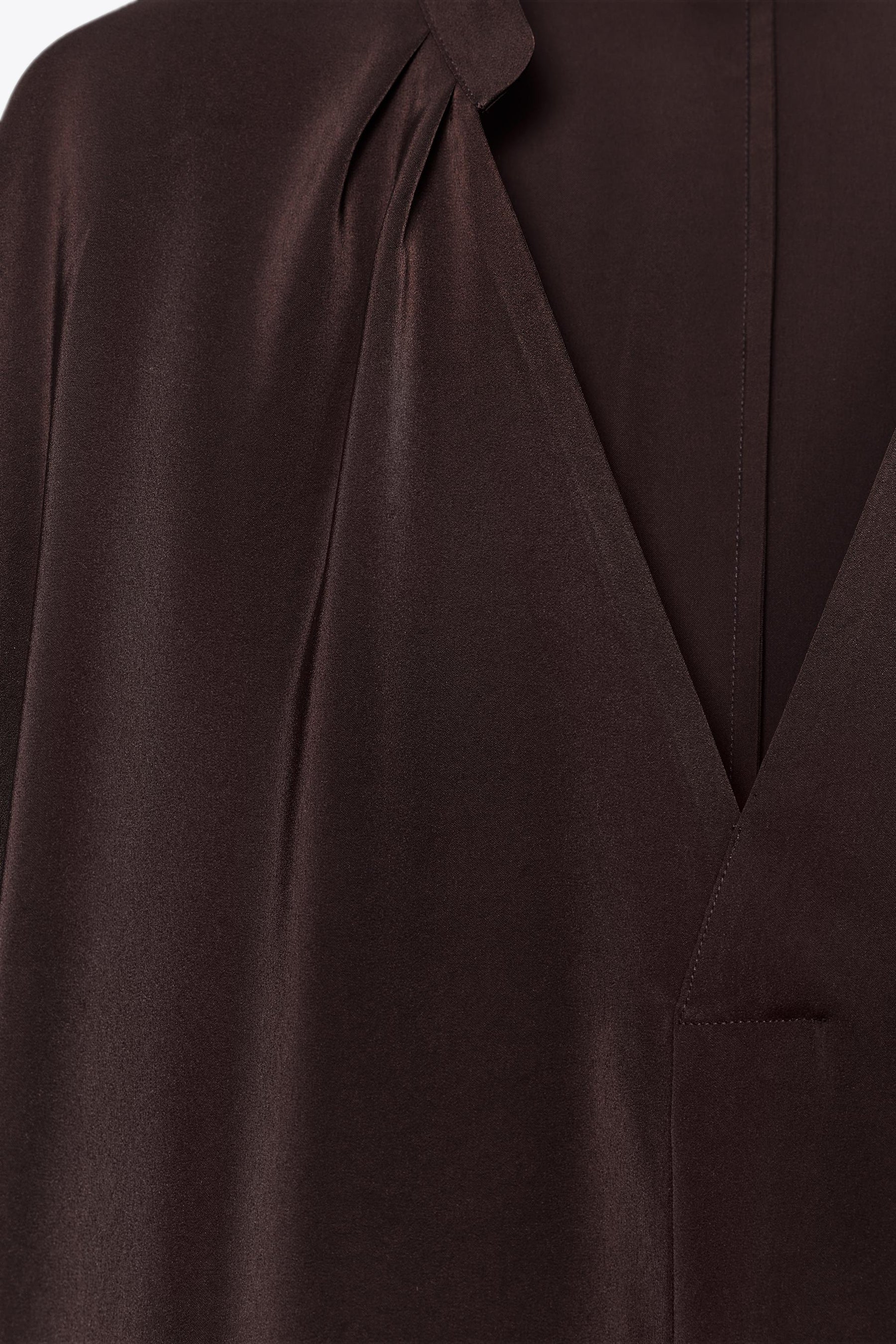 Satin Blouse with Sleeves