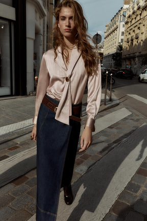 Metallic Appliqué Blouse