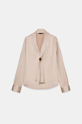 Metallic Appliqué Blouse