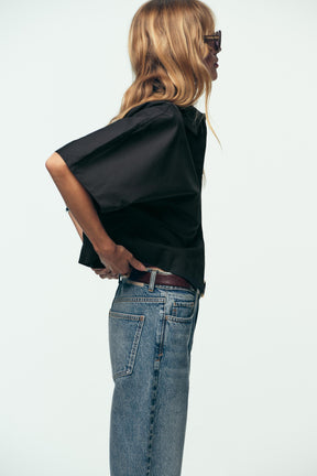 Poplin Wide-Sleeve Shirt